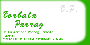 borbala parrag business card
