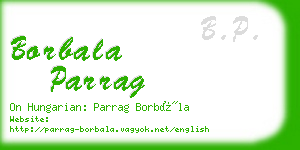 borbala parrag business card